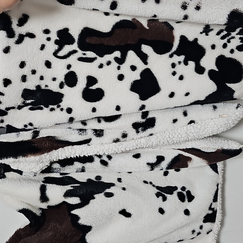 Print Fuzzy Faux Cowhide Pillow Covers